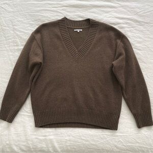 Reformation Jadey Cashmere Oversized V-neck Sweater